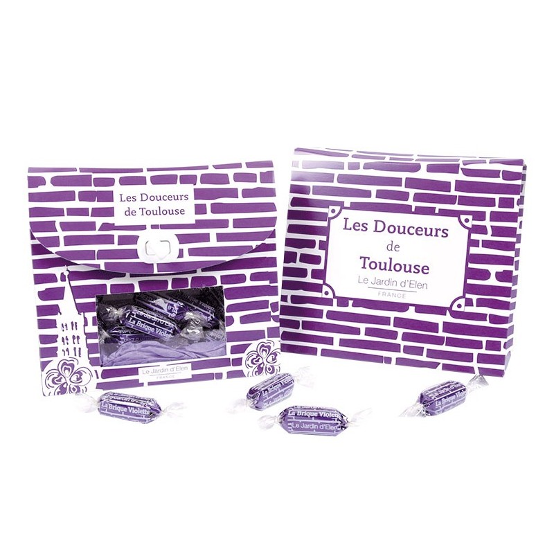 Coffret 220g de bonbons "Brique Violette"