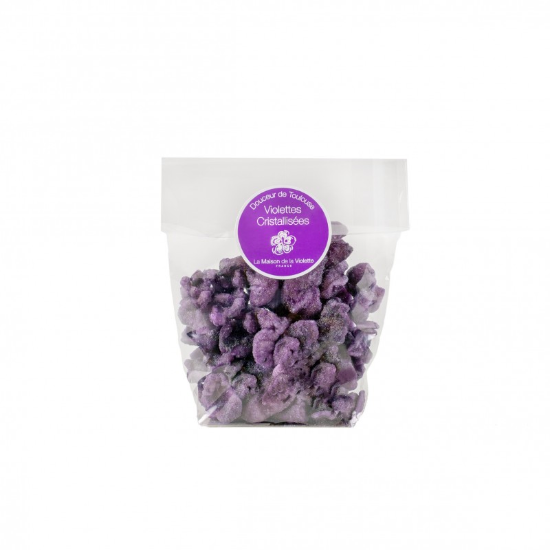 Pot de violettes cristalisées