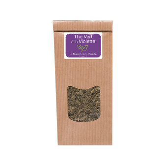 Sachet de thé vert à la Violette avec fleurs 100g